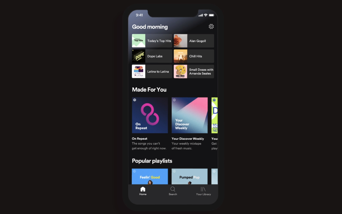Spotify libera nova tela inicial para usuários no celular e tablet