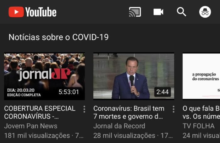 youtube coronavirus brasil melhor