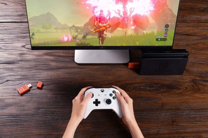 controle do Xbox conectado ao Nintendo Switch