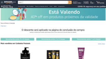 Lembrete: Amazon Brasil dá 40% de desconto para produtos perto da validade