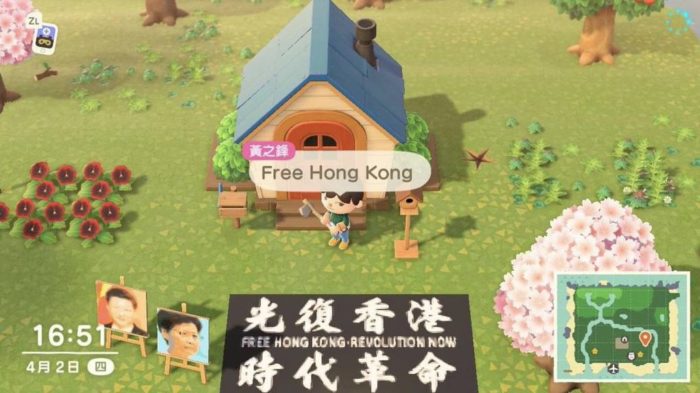 Protestos pró-hong kong estão sendo feitos dentro de Animal Crossing
