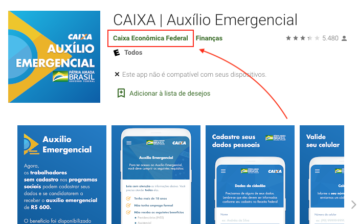 APP CAIXA | Auxilio Emergencial