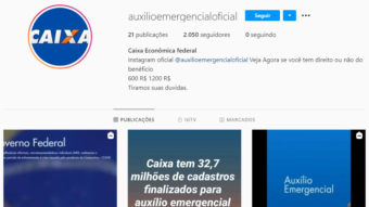 Caixa Auxílio Emergencial é usado como isca no Instagram
