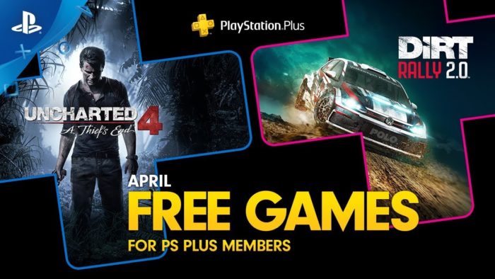 PS Plus oferece Uncharted 4 e Dirt Rally 2 nos jogos de abril de 2020