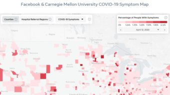 Facebook lança mapa interativo que rastreia avanço da Covid-19