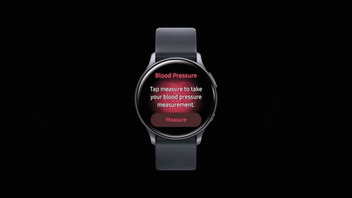 Samsung Galaxy Watch Active 2 monitora pressão sanguínea