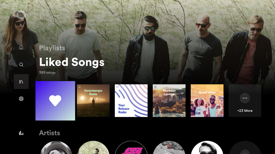 Novo visual do Spotify na Android TV e no Fire TV