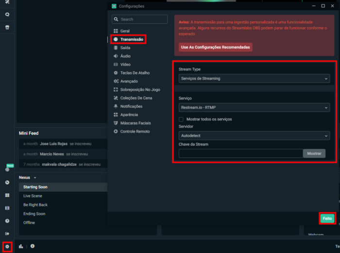 Como transmitir em direto para várias plataformas em simultâneo