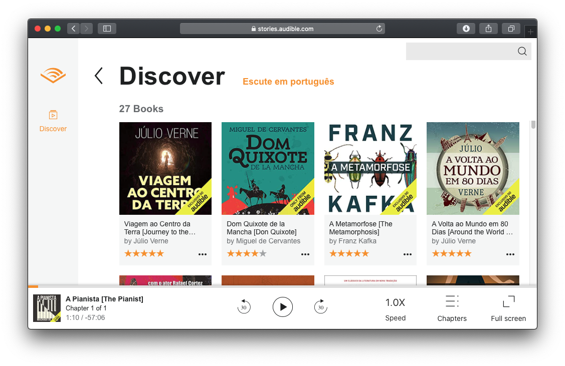 Amazon libera audiobooks grátis da Audible em português