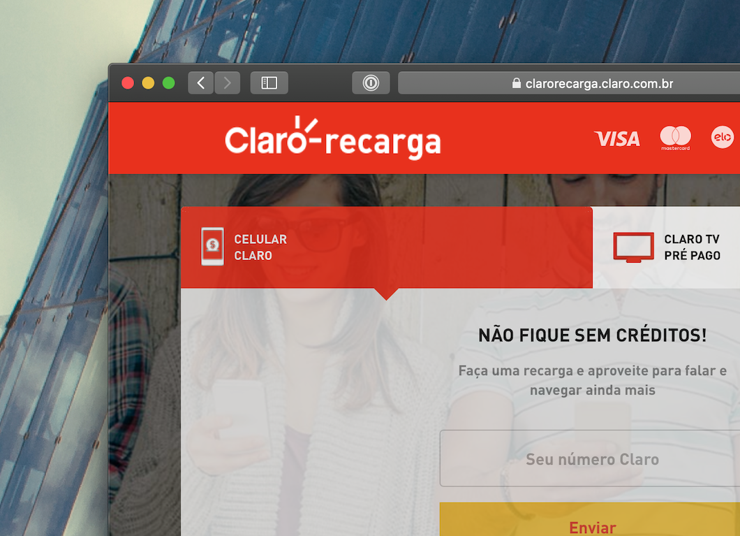 Claro aceita auxílio emergencial para recarregar celular pré-pago