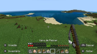 Como fazer uma vara de pescar no Minecraft