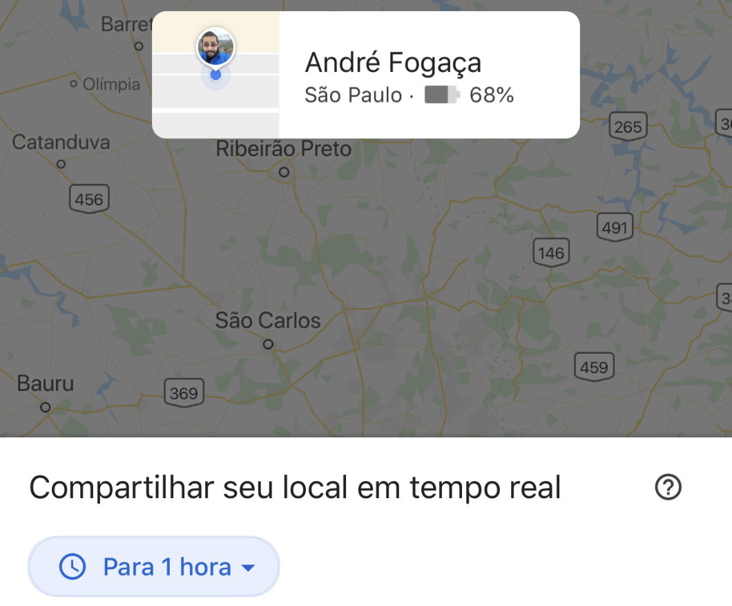 Google Maps atualiza interface para enviar localização em tempo real