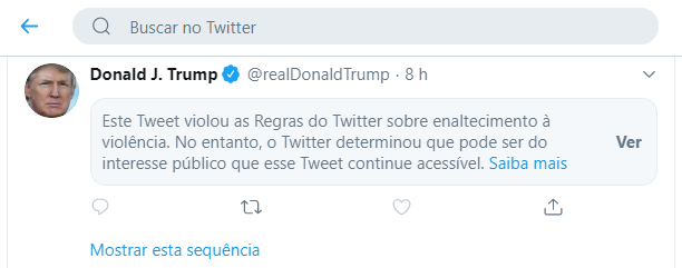 Tweet oculto de Trump