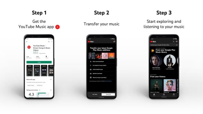 Transferindo do Google Play Música para o YouTube Music