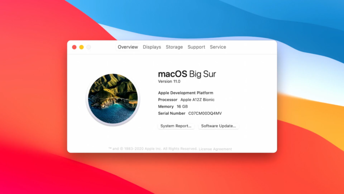macOS Big Sur rodando em ARM (Imagem: Divulgação/Apple)