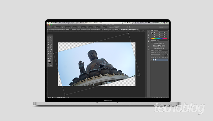 Como girar imagem no Photoshop