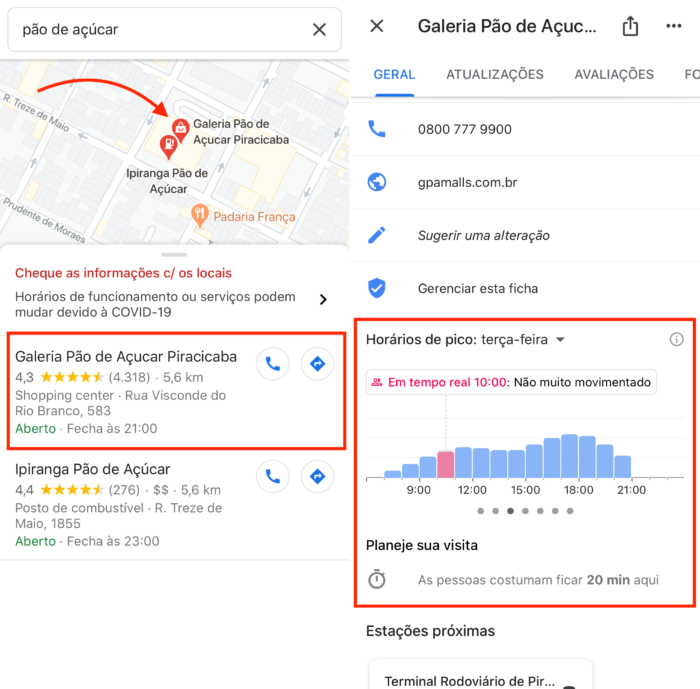 Horário de Pico no Google Maps