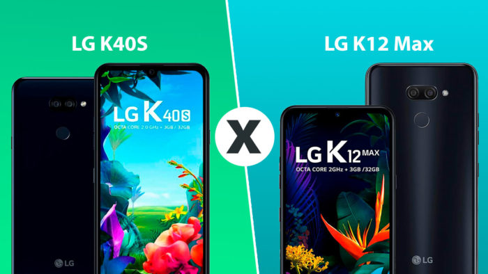 Imagem dividindo o LK K40S e o LG K12 Max