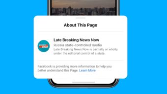 Facebook vai rotular páginas de notícias controladas por governos
