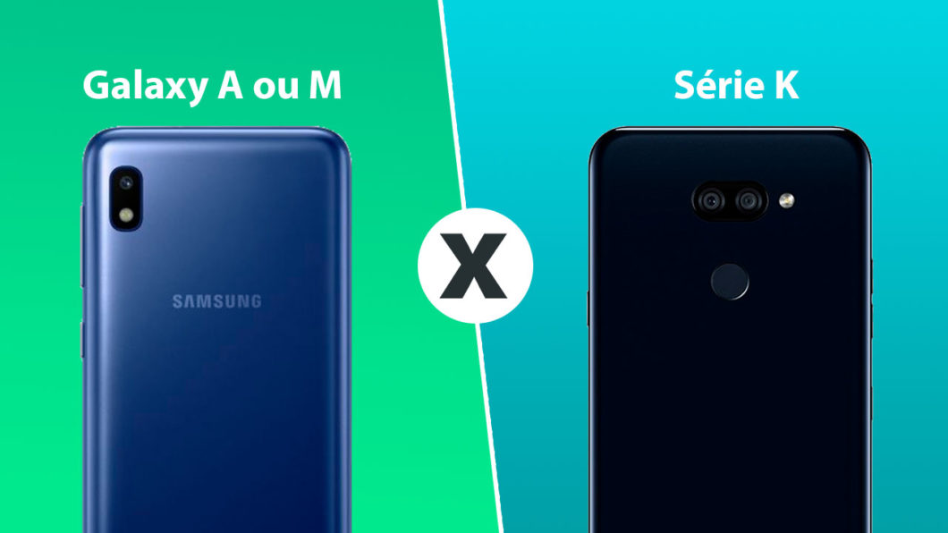Imagem com os dois celulares da Samsung e da LG