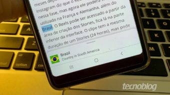 Google Chrome exibe significado de palavras com um toque no Android