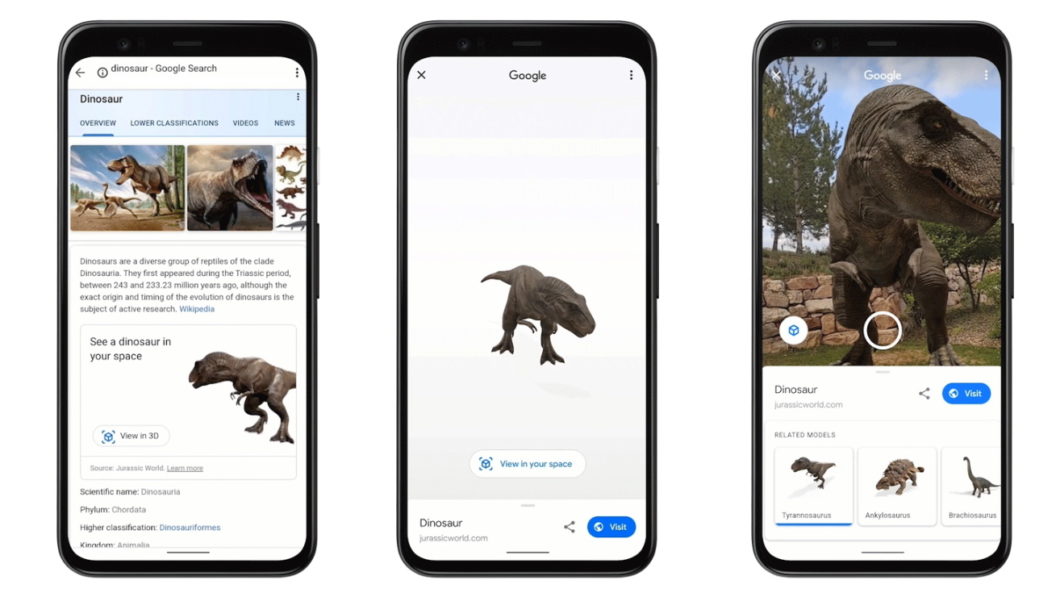 Busca do Google traz dinossauros de Jurassic World em realidade aumentada -  Revista Galileu