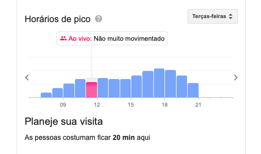horário de pico google maps