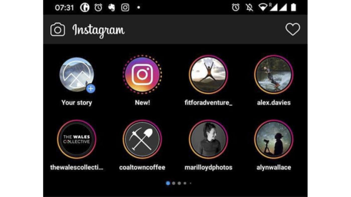 Instagram exibe Stories em duas linhas para mais usuários