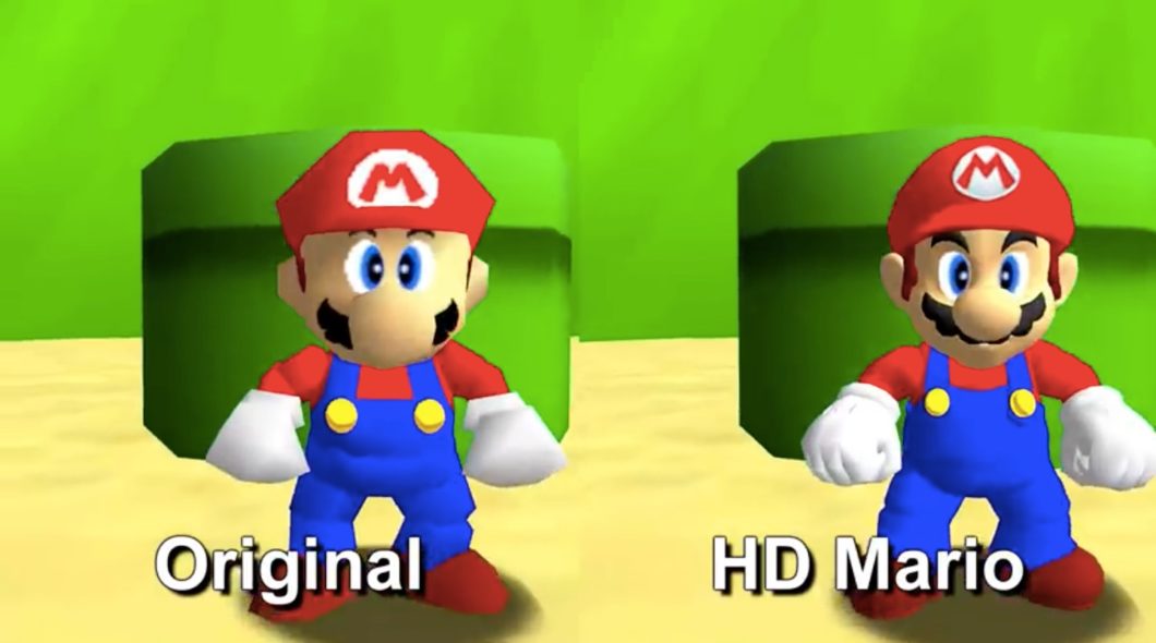 Super Mario 64 para PC recebe mod com versão HD de Mario (Foto: Reprodução/YouTube)