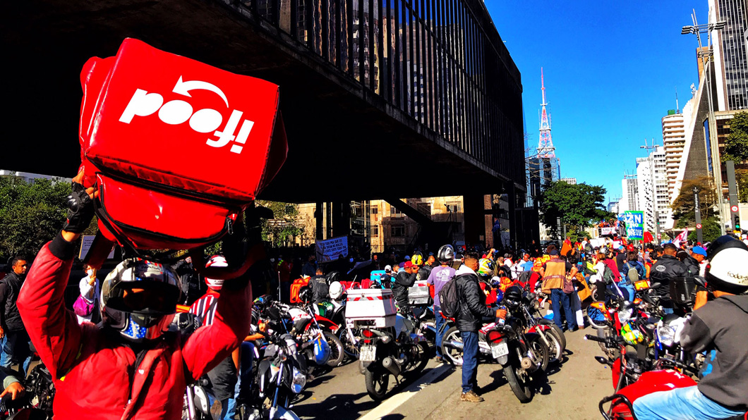 Paralisação de entregadores de iFood, Rappi e Uber Eats em São Paulo (Foto: Roberto Parizotti/Fotos Públicas - 01/07/20)