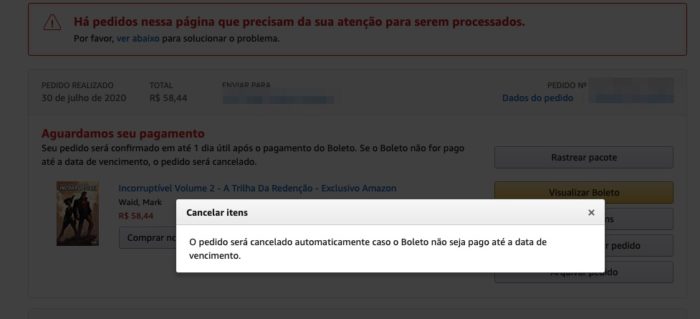 Como cancelar uma compra na Amazon / Felipe Vinha / Reprodução