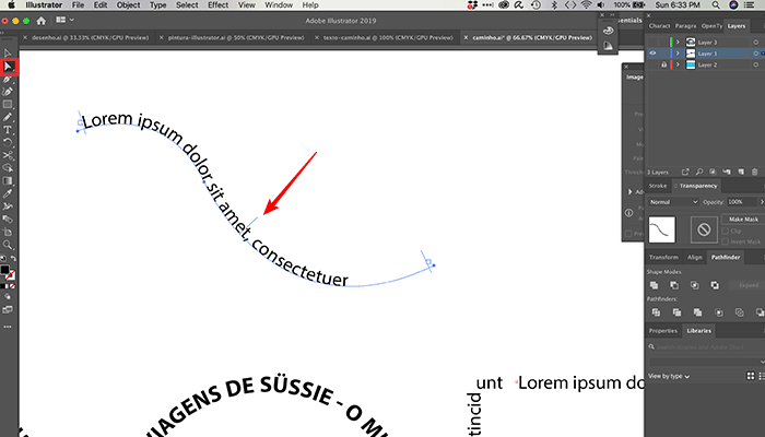 Como fazer texto curvado no Photoshop e Illustrator [Caminho]