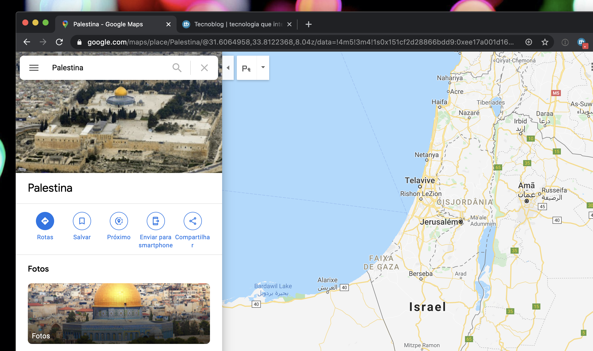 Google Maps é acusado de excluir Palestina, mas não é bem assim