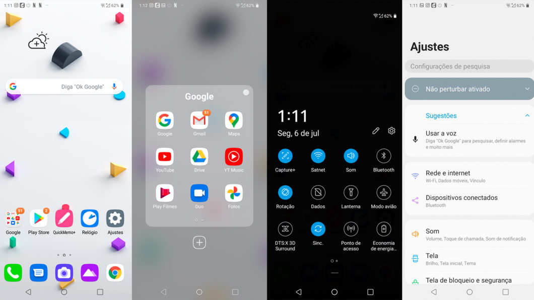 Galeria K41S - Interface Android 9 Pie