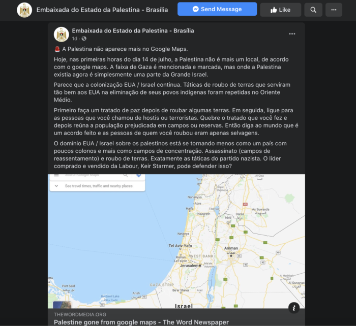 Google Maps / Palestina