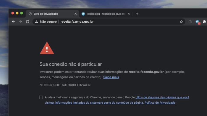 Os sites do governo finalmente vão parar de dar erros de certificado