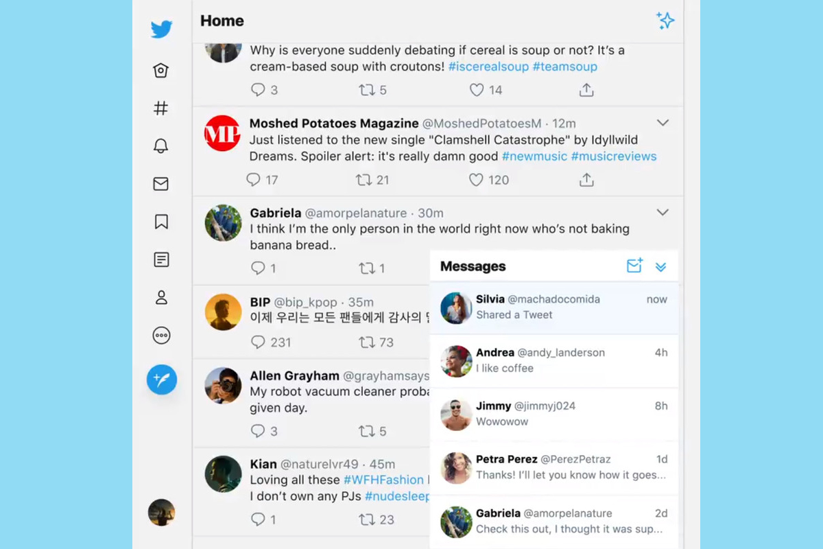 Nova interface do Twitter permite enviar e receber DMs sem sair da timeline