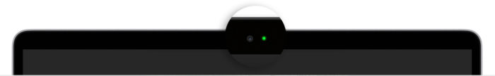 LED de funcionamento da webcam do MacBook