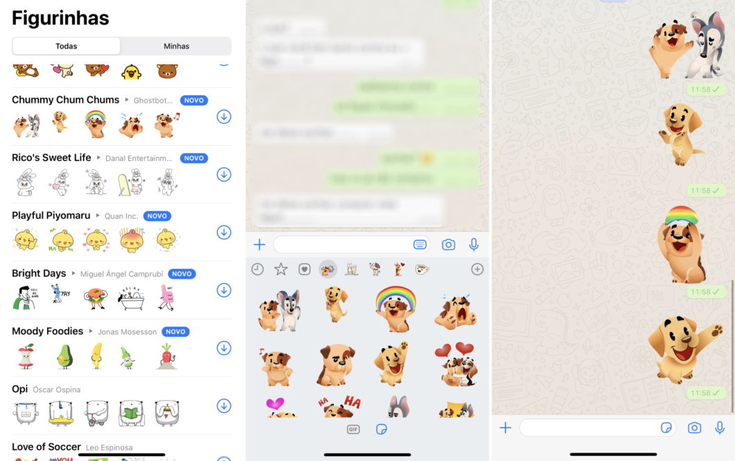 Stickers animados no WhatsApp