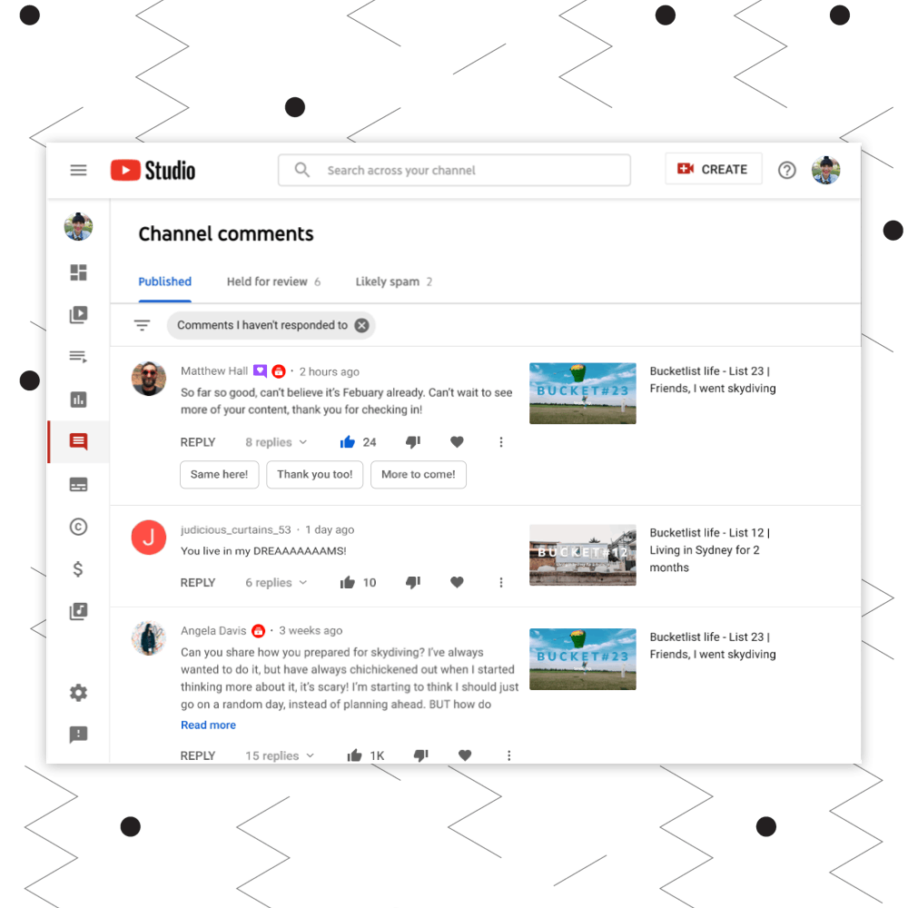 Smart Reply do YouTube para responder comentários (Foto: Divulgação/Google)