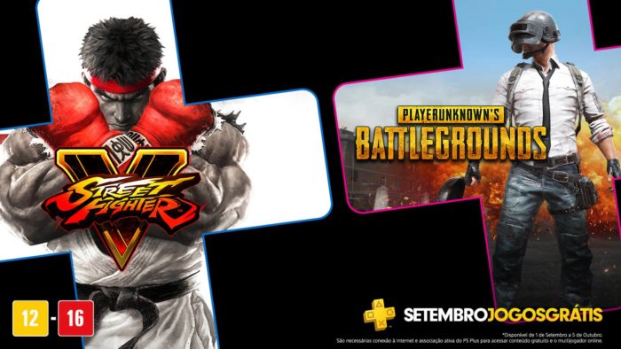 PS Plus de setembro tem Street Fighter 5 e PUBG nos jogos grátis