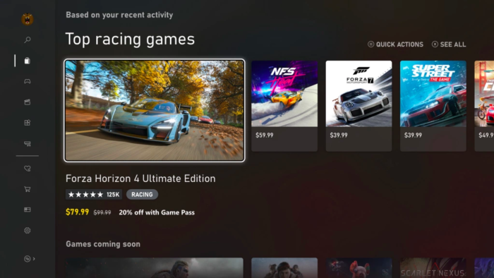 Microsoft apresenta interface renovada do Xbox Series X / Divulgação / Microsoft