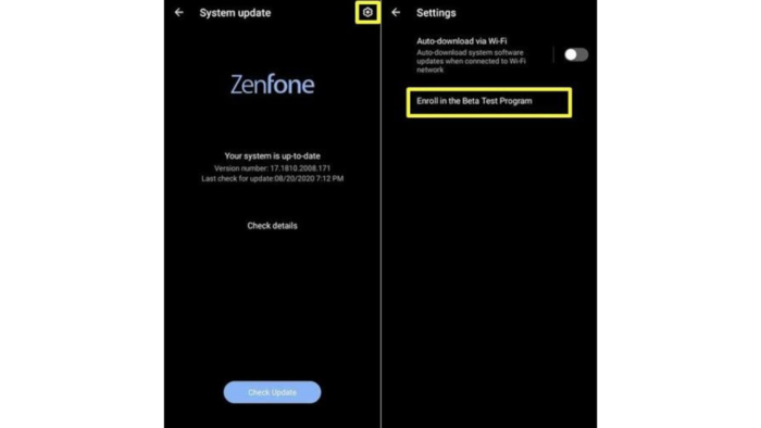 zenfone 6 programa de testes Android 11