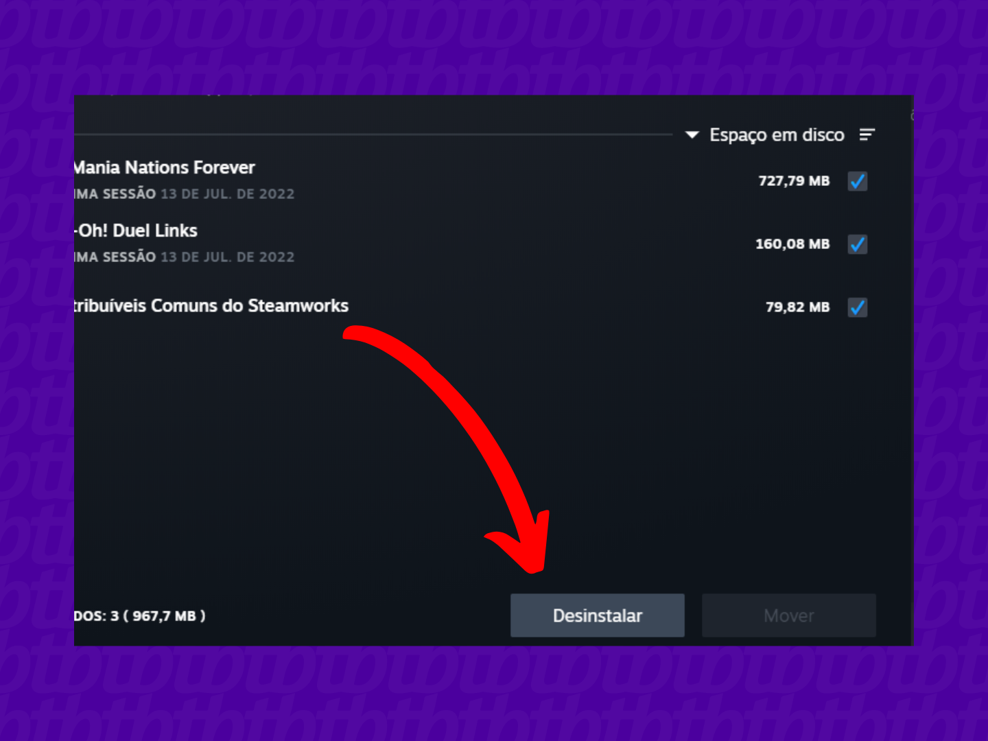 Como desinstalar jogos do Steam, PC - Softwares