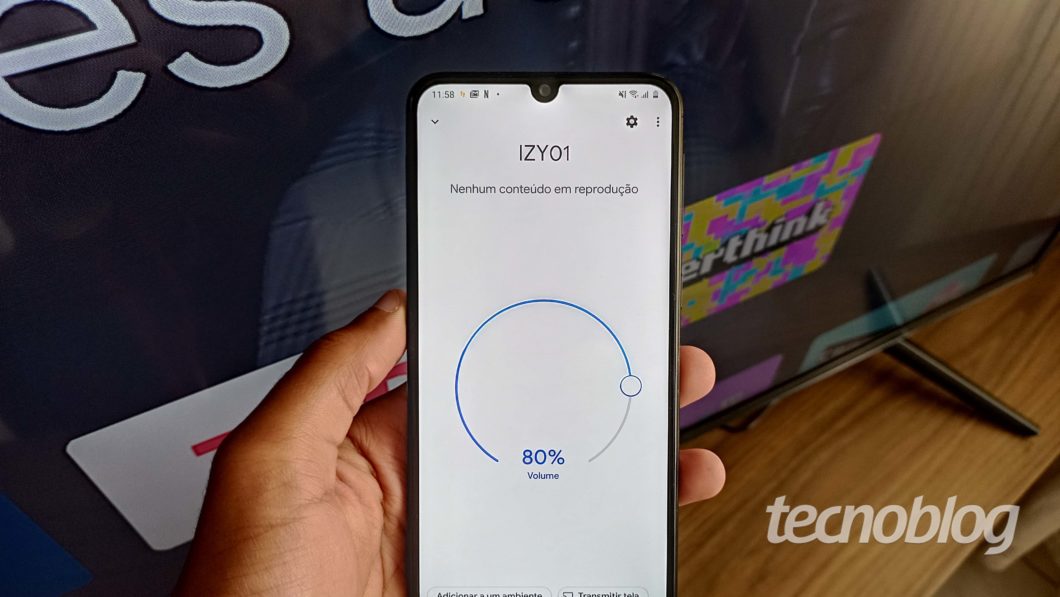 Google Home conectado na TV