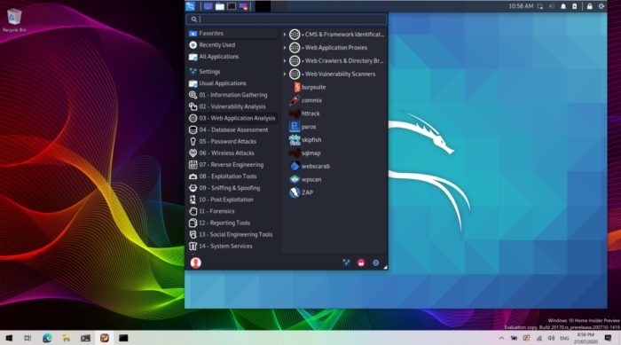 Kali Linux no Windows 10
