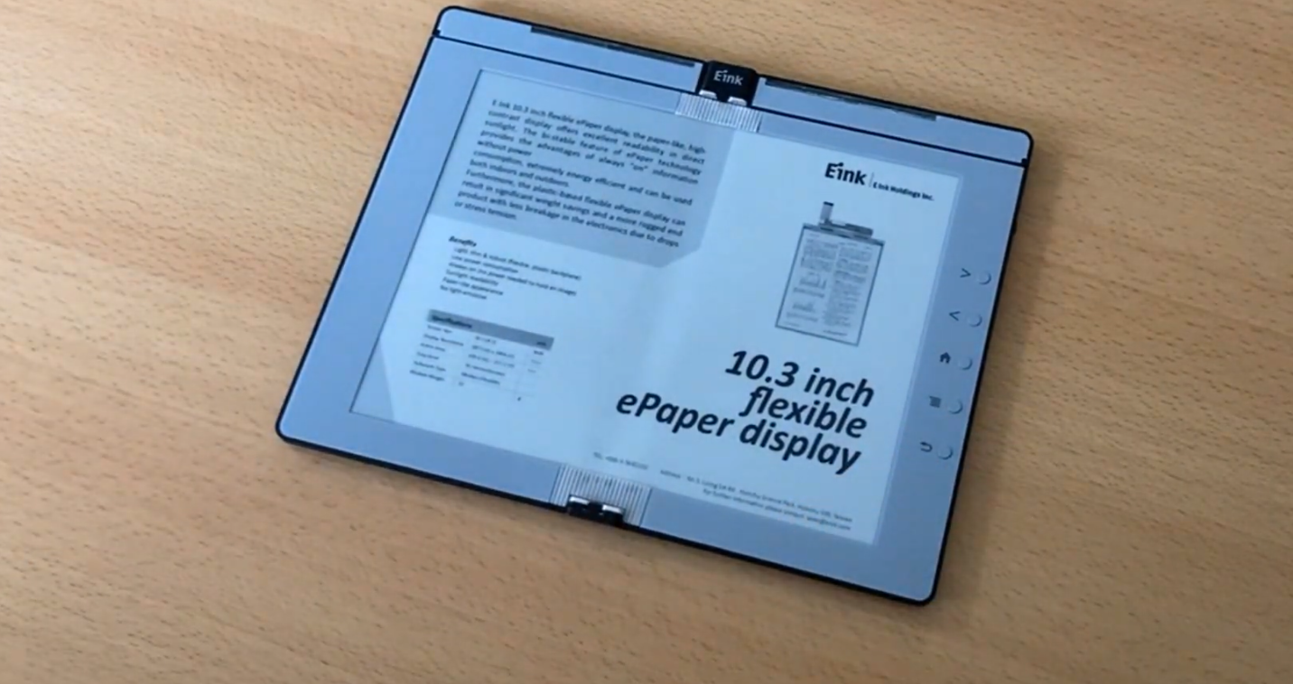 Kindle do futuro: E Ink demonstra leitor de ebooks dobrável