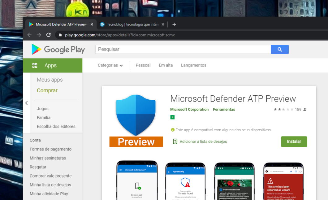 microsoft defender android play store