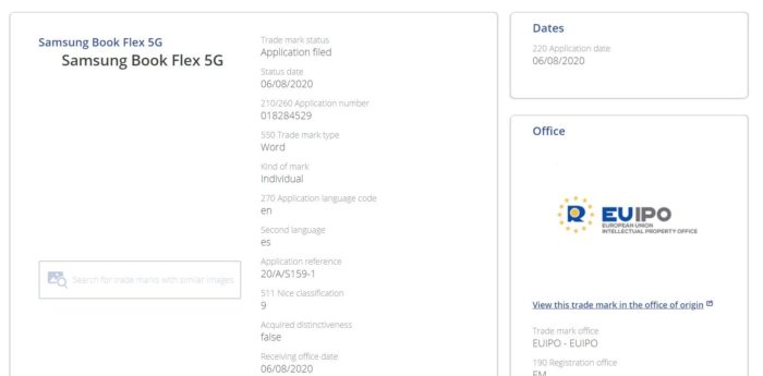 Samsung solicita registro de marca “Samsung Book Flex 5G” no EUIPO (Foto: Reprodução/SamMobile)