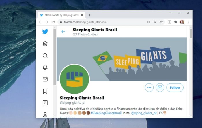 Sleeping Giants Brasil - Twitter